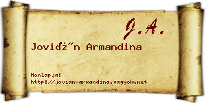 Jovián Armandina névjegykártya